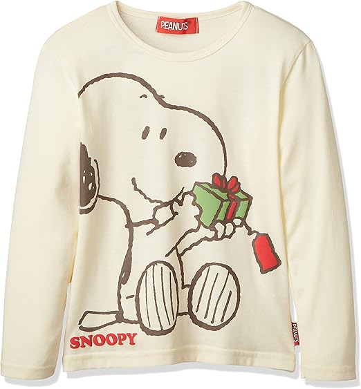 Amazon Co Jp スヌーピー Snoopy スヌーピー スヌーピー長袖tシャツ Nishi 1218 クリーム 1cm 服 ファッション小物