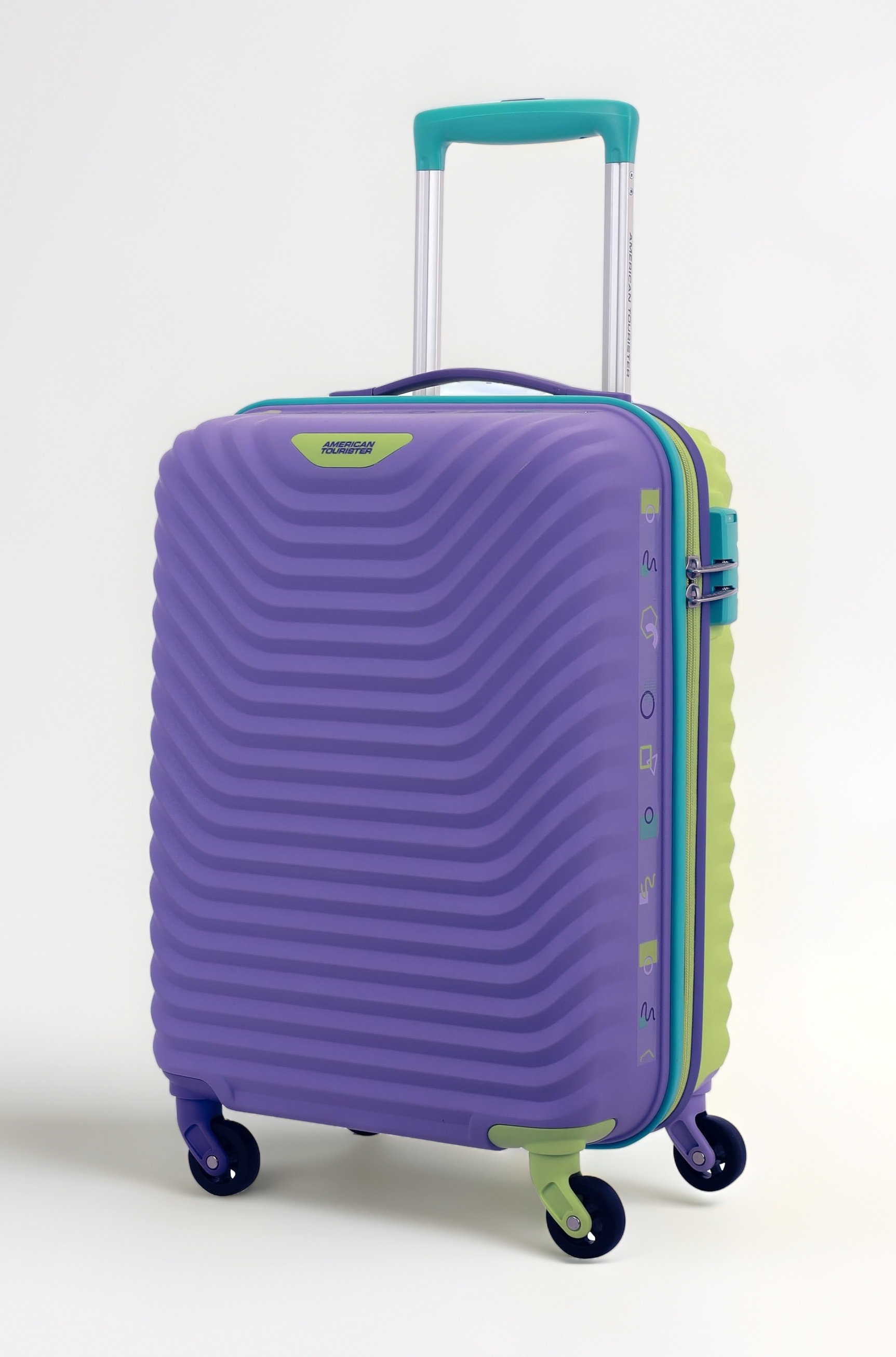 Cabin Splash SP 55 cm Small Polypropylene (PP) Hard 8 Wheels Spinner Kid Luggage/Suitcase/Trolley Bag for Travel (Violet Tulip)