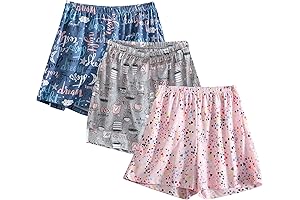 3 Pack Womens Pajama Shorts Set Super Soft Summer Casual Lounge Sleepwear