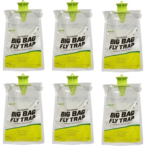 RESCUE! Big Bag Fly Trap – Disposable, Outdoor Use - 6 Traps