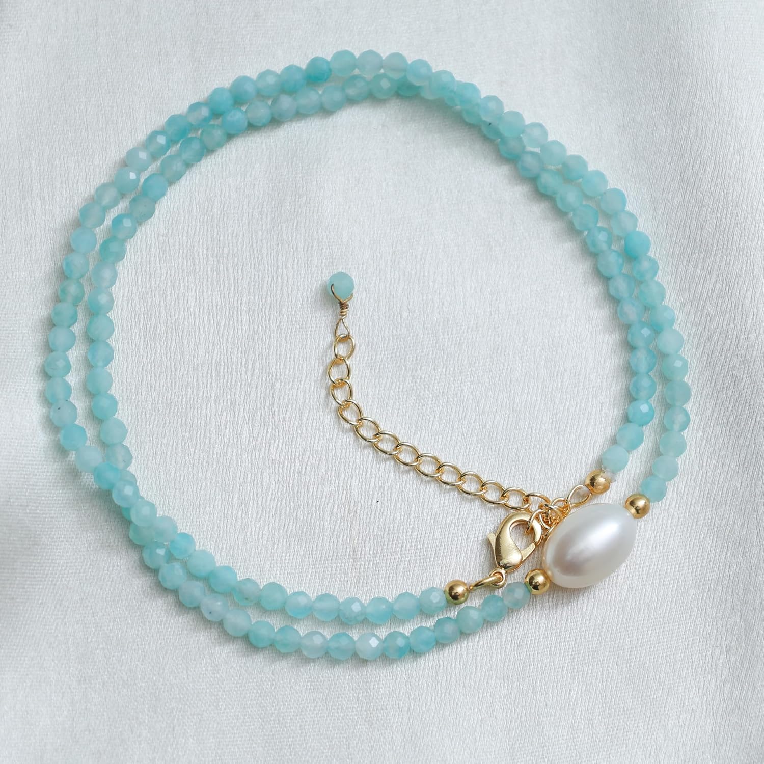 Gempires Gemstone Beaded Necklace with Freshwater Pearl Choker Style Jewelry Hypoallergenic Non Tarnish Gold Plated Crystal Beads Necklaces For Women - Image 6