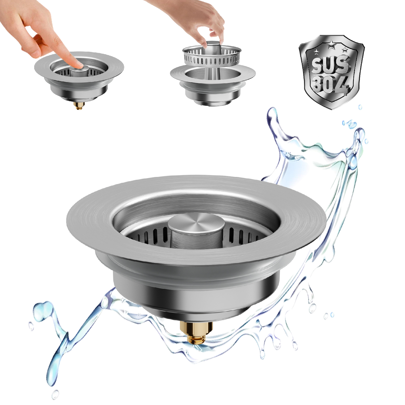 Colador para desagüe de fregadero de cocina miniatura 3