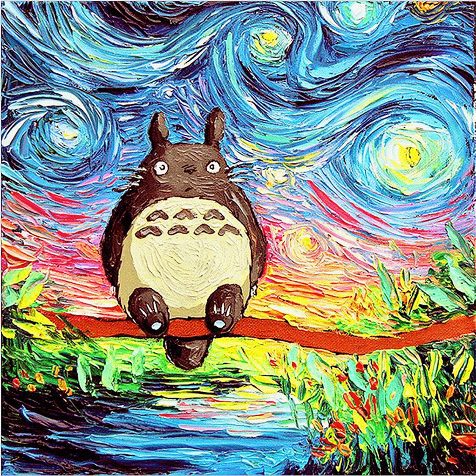 5D Diamond Painting Kits, Christmas Unicorn Small Elephant Dogs for Kids Butterfly Flowers, WOWDECOR Full Drill DIY Diamond Art Cross Stitch Paint by Numbers (Totoro)