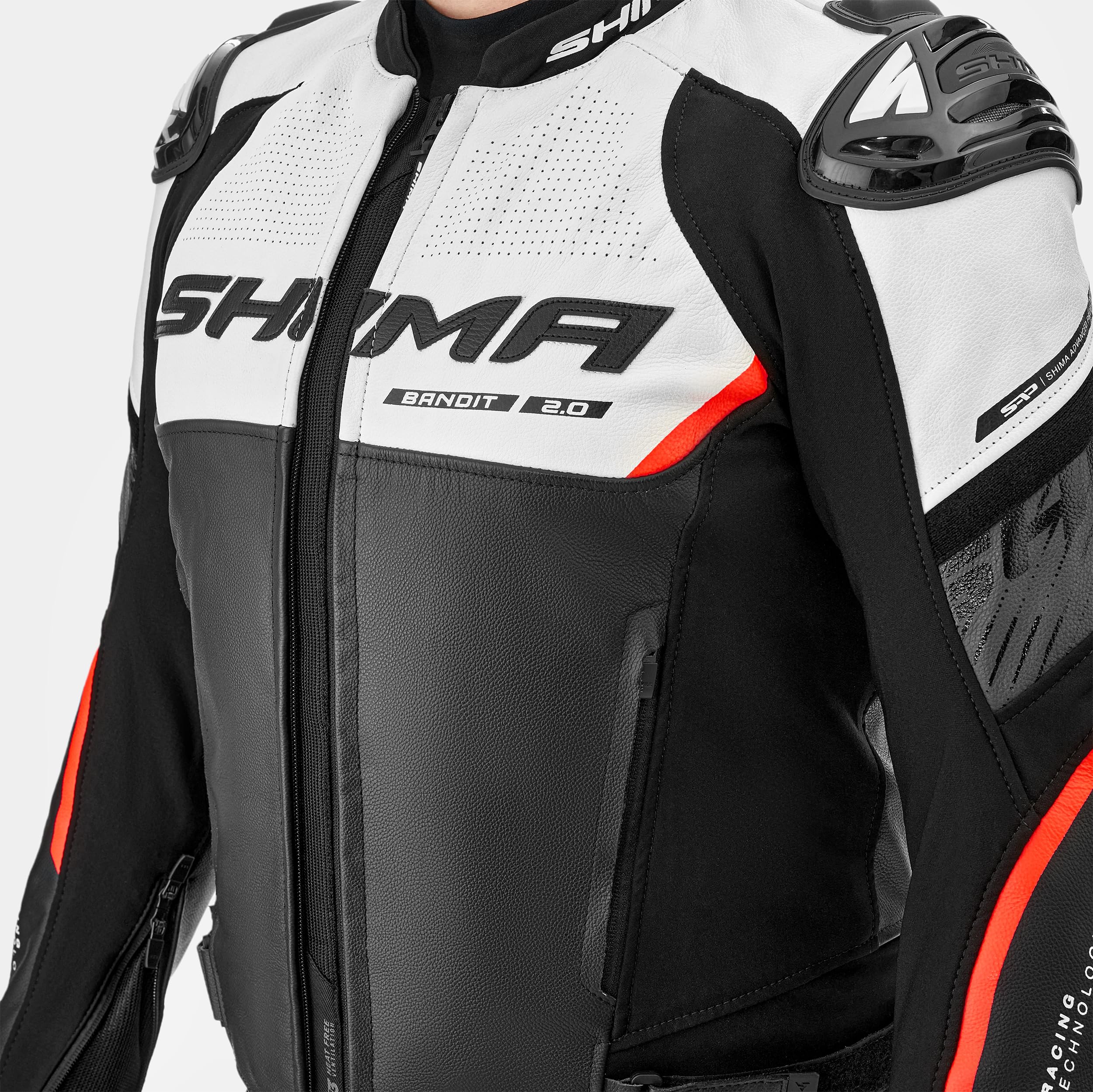 SHIMA Bandit 2.0 Chaqueta Pantalon Moto Hombre AirForce Protector Espalda Cuero Traje de Moto Motociclista Chaquetas