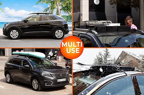 Miniatura 6 de ZONETECH Almohadillas suaves para portaequipajes de techo, resistentes, uso con o sin barra transversal, antideslizantes, uso para kayak, tabla de