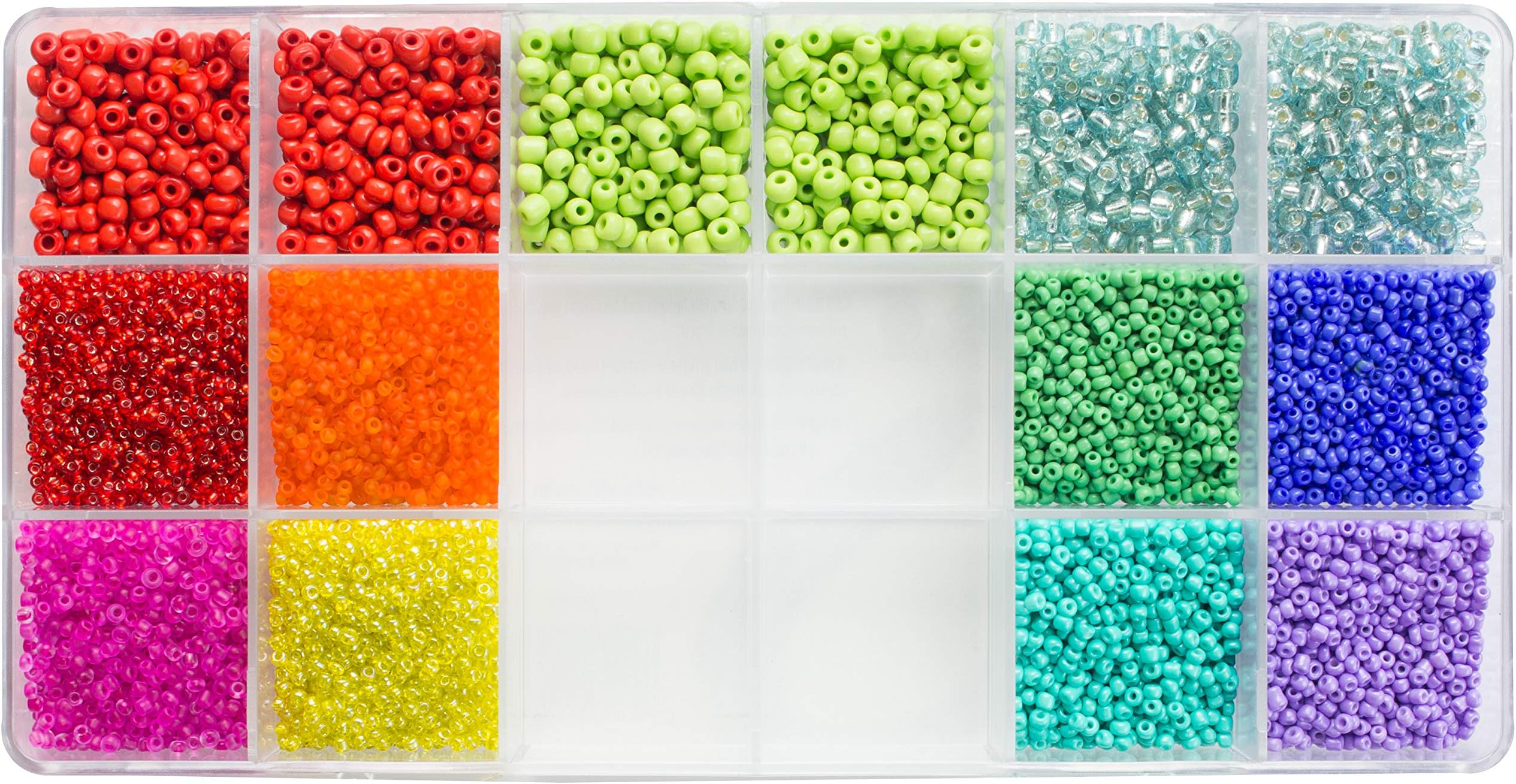 Cousin DIY Assortment with Storage Glass Seed Beads, 7.69 oz, Multi