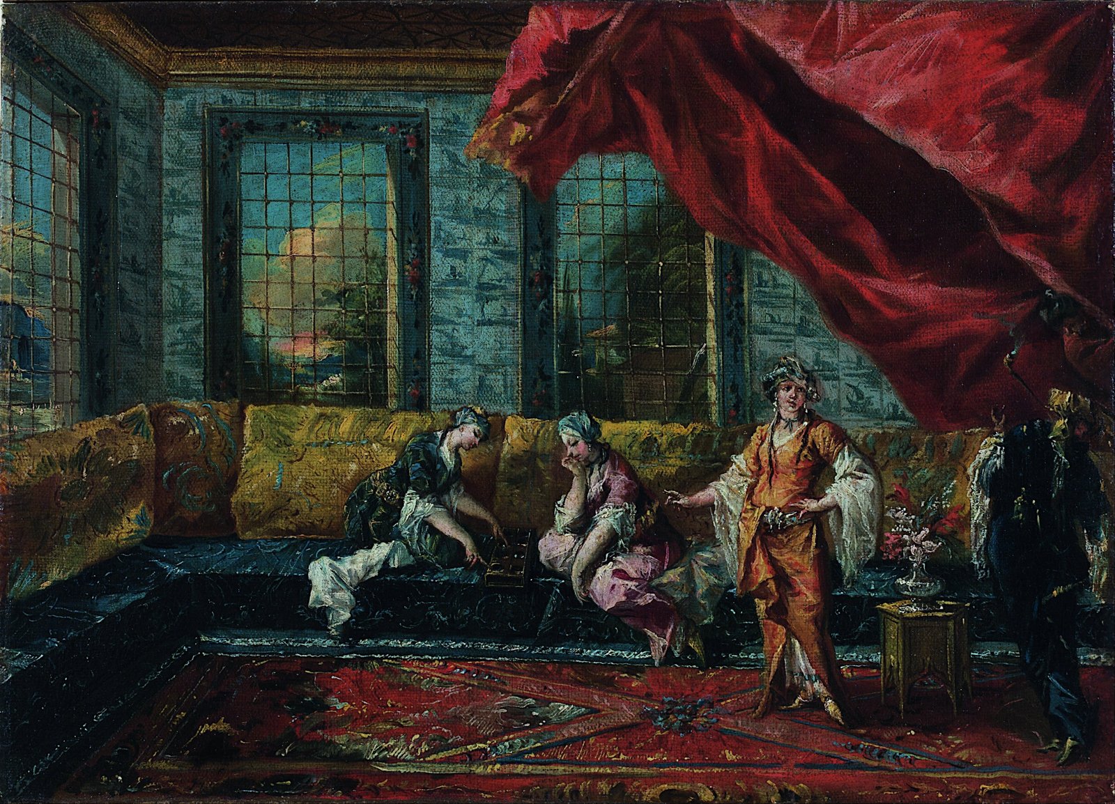 Francesco Guardi Two Odalisques affiche d'art moyenne