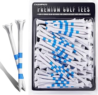 Premium 3 Prongs Golf Tees 50 Pack or 100 Pack - Low Friction and Resistance Golf Plastic Tees - Improve Swing Accuracy and Distance