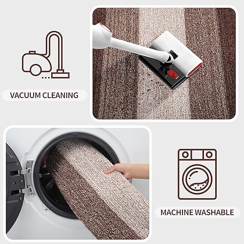 Miniatura 5 de Kitinjoy Tapete para puerta de interior y exterior, 32 x 20 pulgadas, antideslizante, absorbente, atrapador de suciedad, de perfil bajo, lavable,