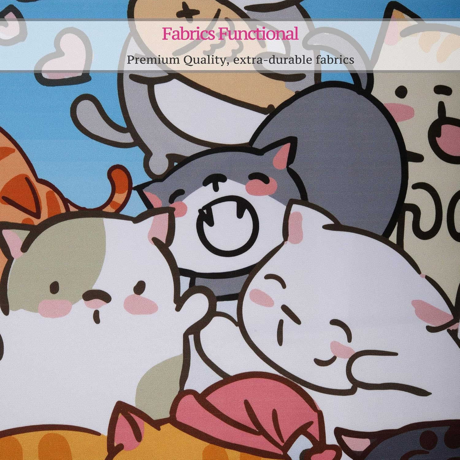 RosieLily Cat Apron for Women Cute Apron Anime Apron Funny Apron Kitchen Apron for Cooking Baking Gardening Grilling BBQ Kawaii Apron for Teens Blue Apron Cat Lover Gifts for Women - Image 4