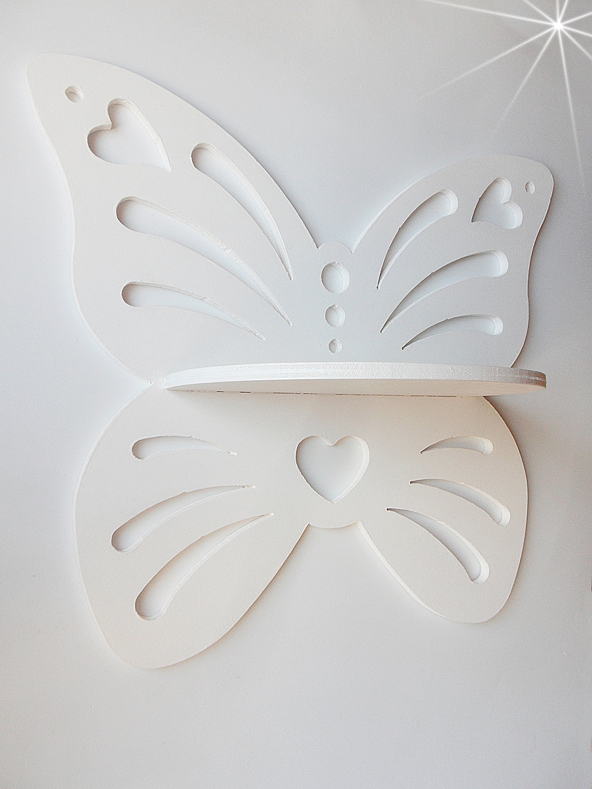 Farfalla bianca ceramica, farfalla bianca da appendere, bomboniere matrimonio, farfalla decorativa, allestimenti nozze, decorazioni bianche - Italia