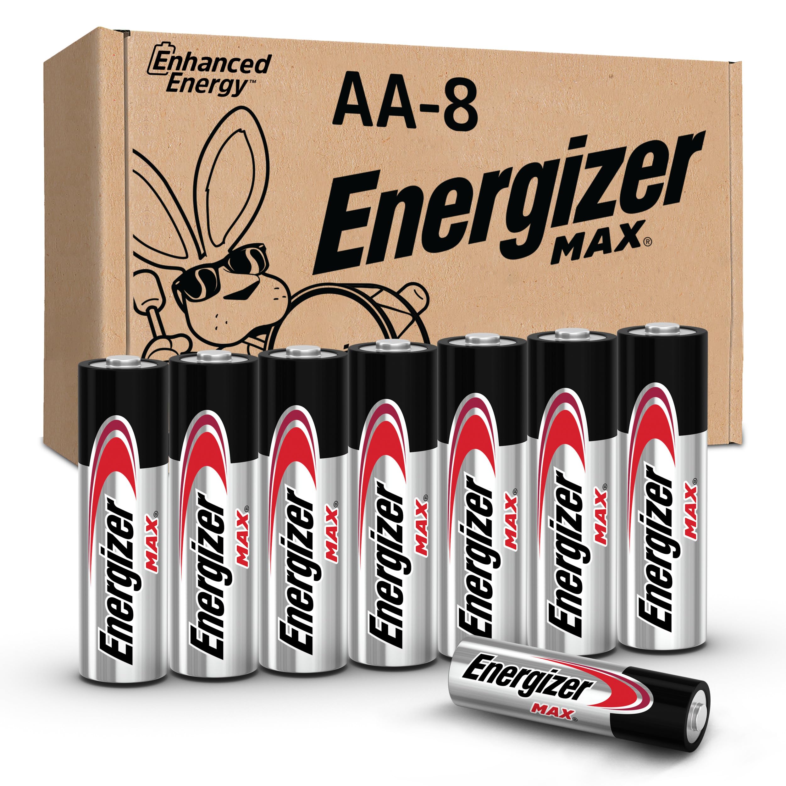 Energizer MAX AA Batteries (8 Pack), Double A Alkaline Batteries