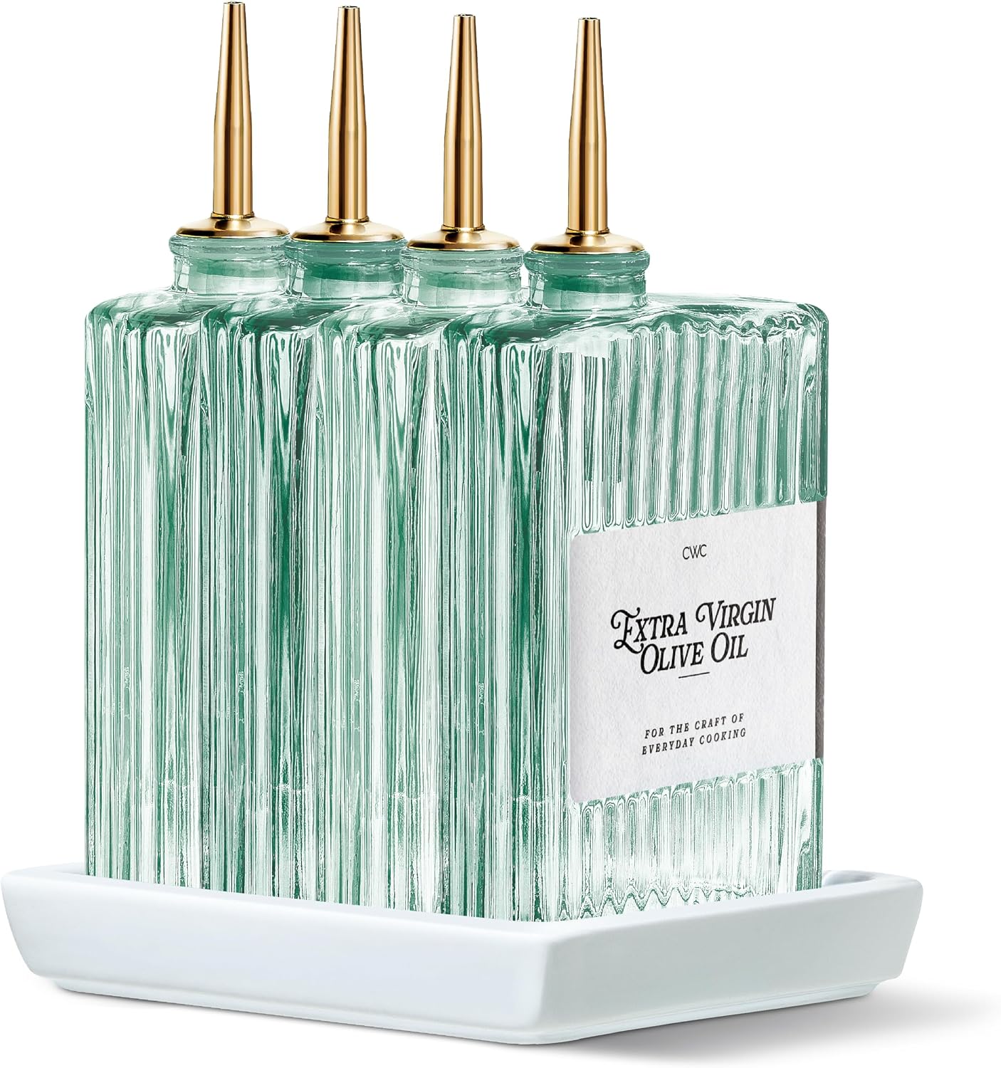 COOK WITH COLOR Glass Oil Dispenser Bottle, 4 Pack image 2