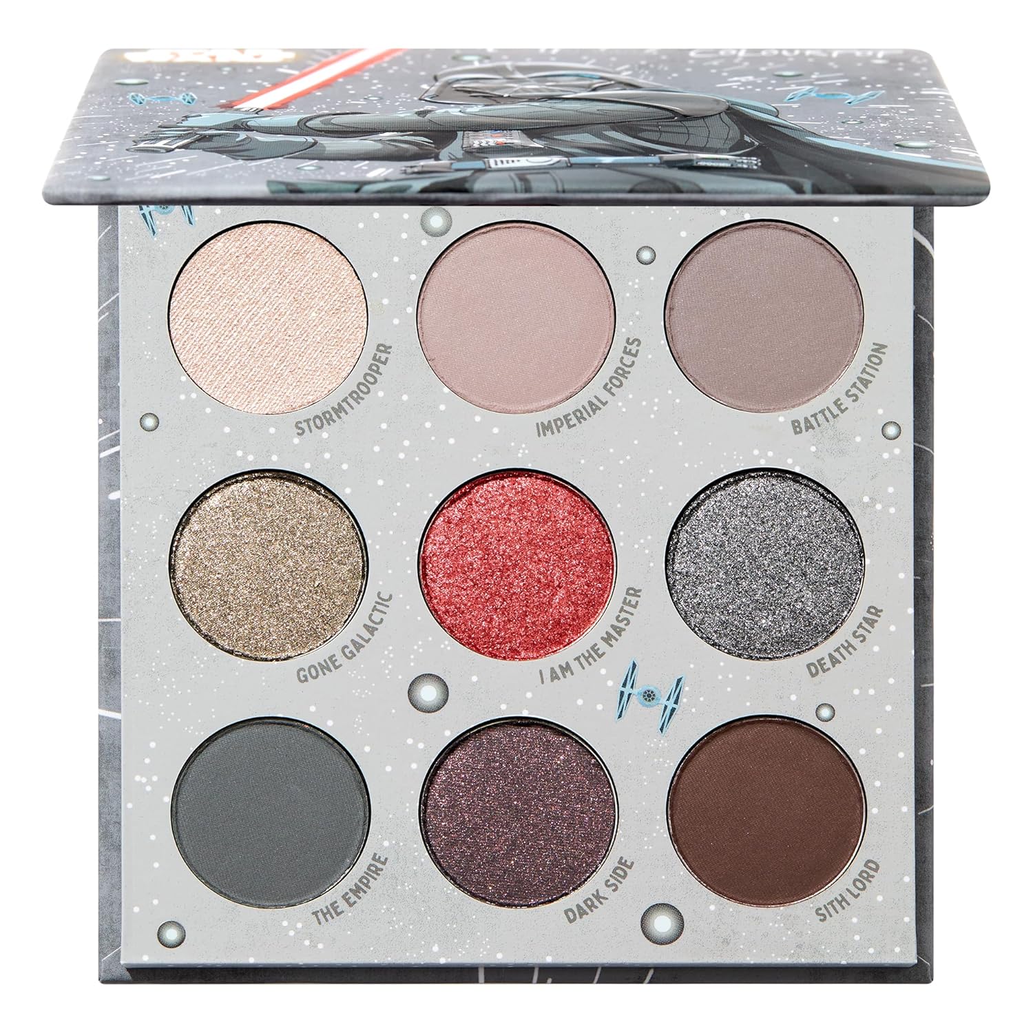 ColourPop Eyeshadow Palette – Eye Makeup Palette with Matte, Metallic, Matte Sparkle & Glitter Finishes – High-Pigment Eye Makeup with a Long-Wearing Formula – Darth Vader (0.3 oz)
