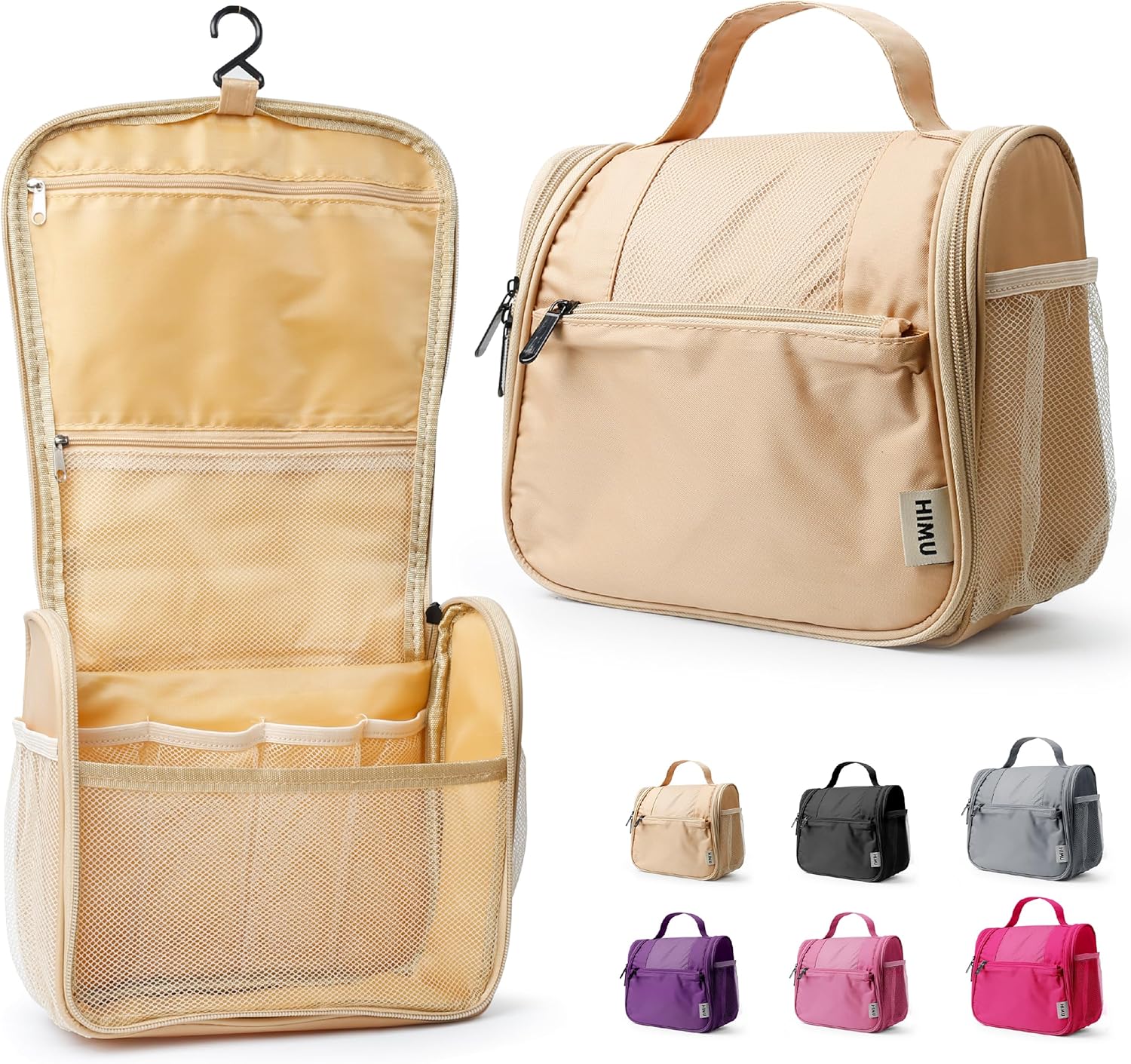 HIMU Hanging Travel Toiletries Bag Women & Men – Waterproof Travel ...