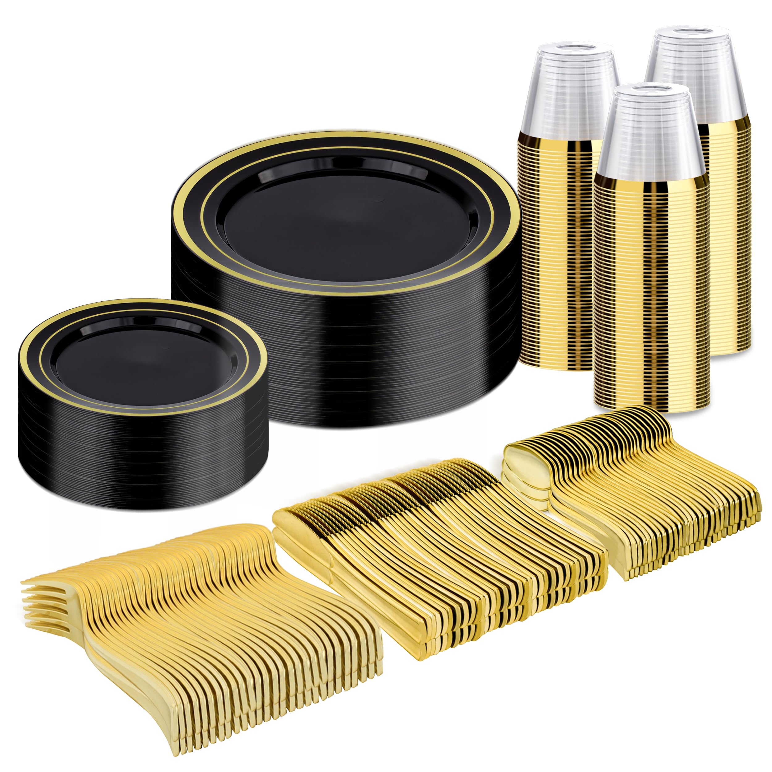 Gold Dinnerware Set for 100 Guests - 600 Piece -15 Gold Dinnerware Set for 100 Guests - 600 Piece -15