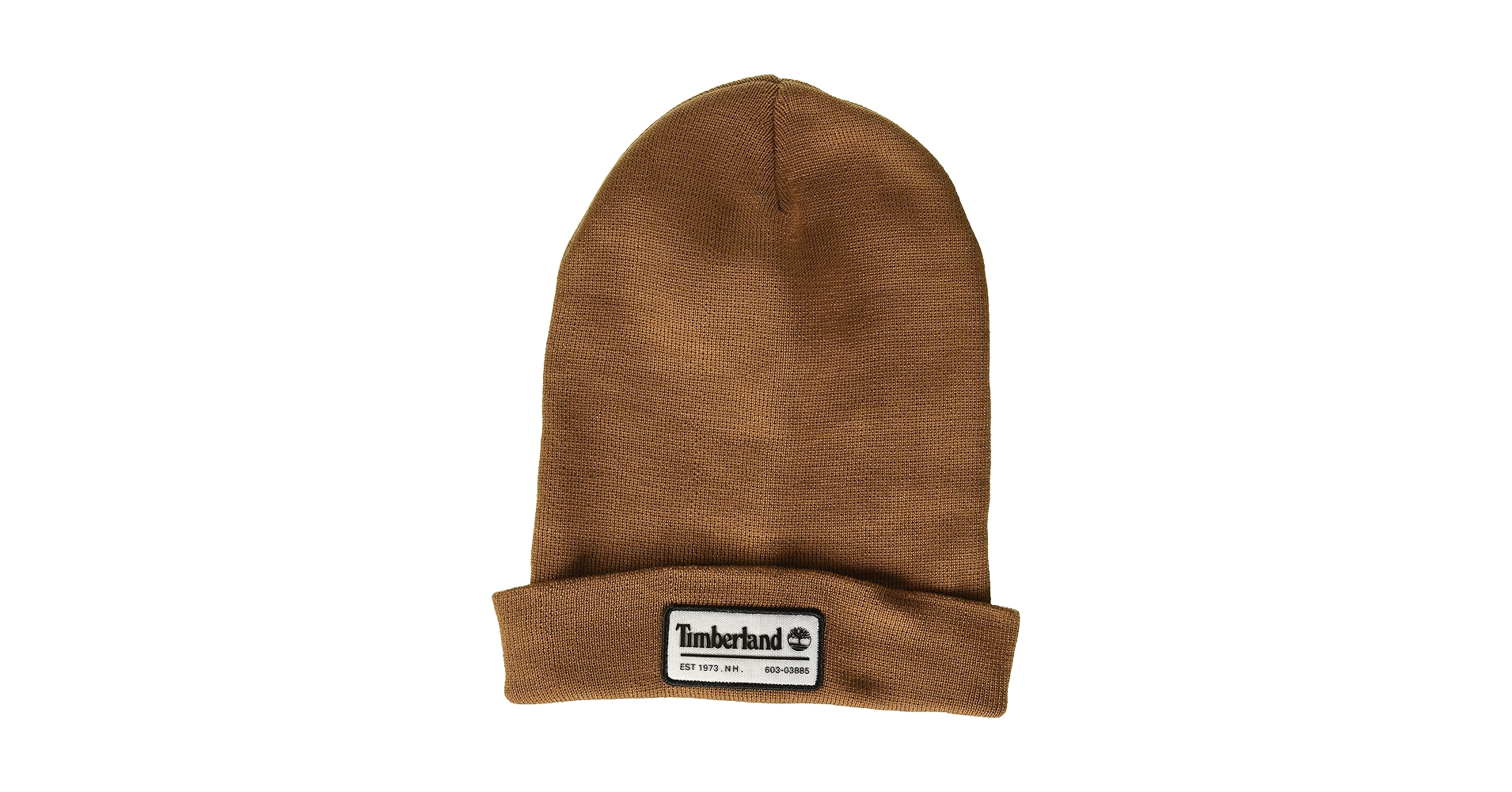 Timberland Men's Long Patch Beanie, Black at Amazon Men's