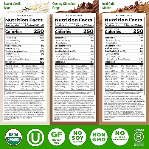 Miniatura 11 de Orgain batido nutricional orgánico, sabor dulce cremoso de chocolate, reemplazo de comida, 0.56 onzas de proteína, 20 vitaminas y minerales, sin