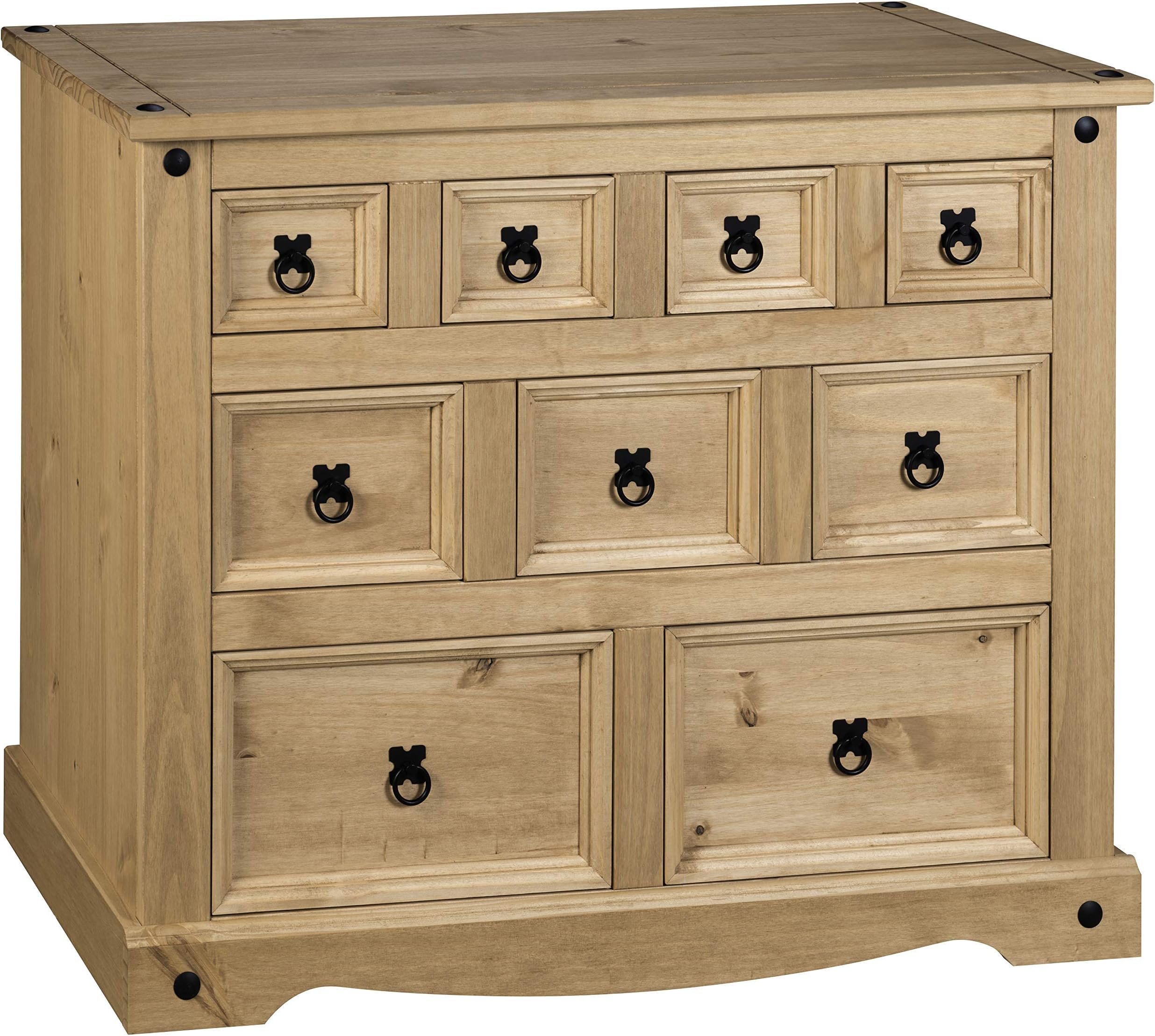 Corona Merchant Chest Pine Sideboard Chest of Drawers 9 Drawer Cabinet Mexican