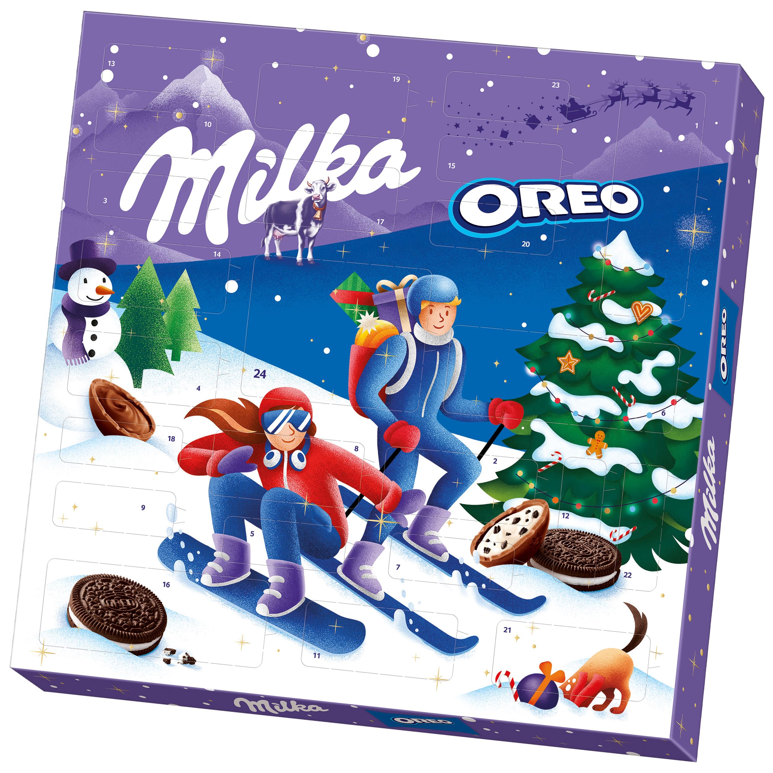 Milka & OREO Adventskalender, Schokolade & OREO Kekse, 284 g