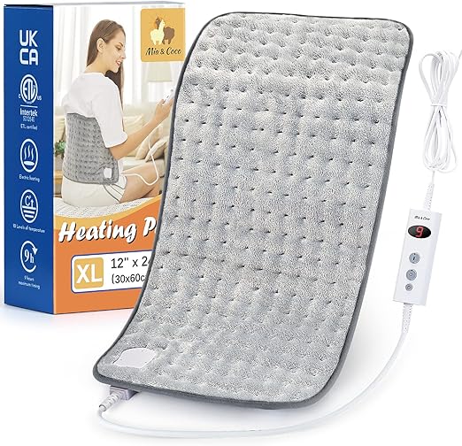 Electric Heat Pad for Back Pain Relief, Heating Pad with Auto Shut Off