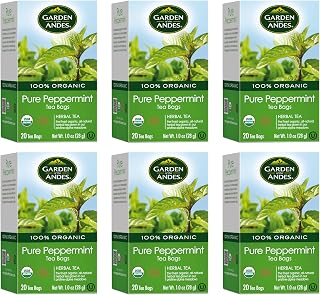 Garden of the Andes Kosher Organic Pure Peppermint Herbal Tea, 120 Bags | Supports Digestion, Cooling Menthol Flavor, Caffeine-Free, Grown From The South, Plastic-Free & Staple-Free Tea Bags