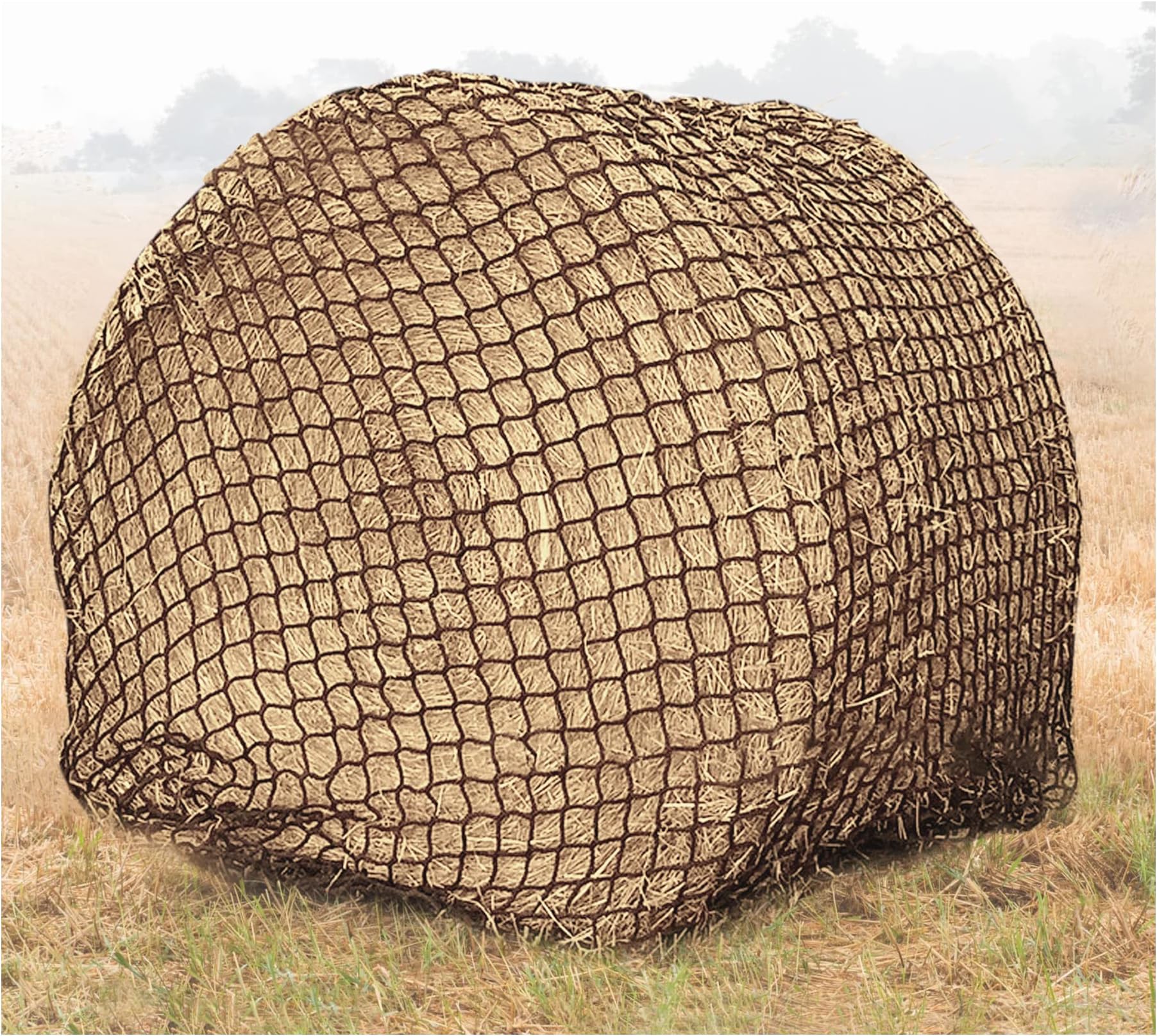 HUAGHEE Hay Nets for Horses 6x6 Ft Thick Hay Net Slow Feeder Round Bale Hay Net