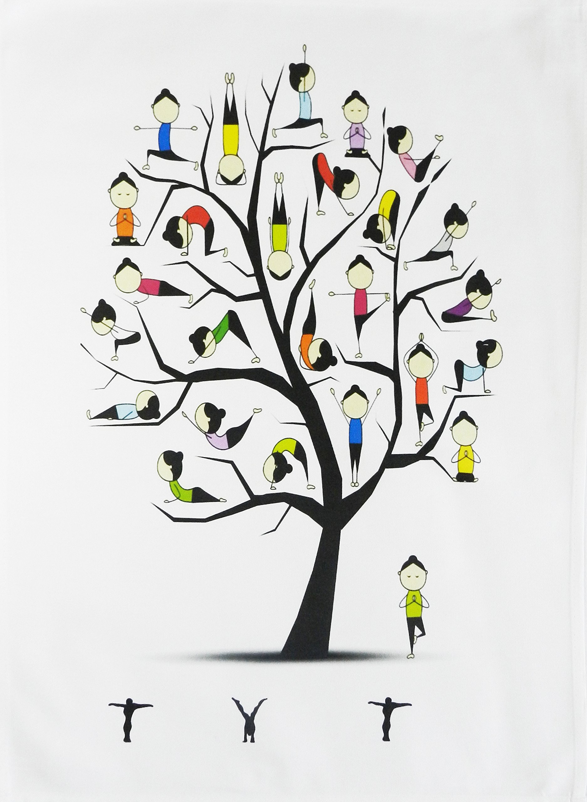 Half A Donkey Multicolour The Yoga Tree Cotton Tea Towel