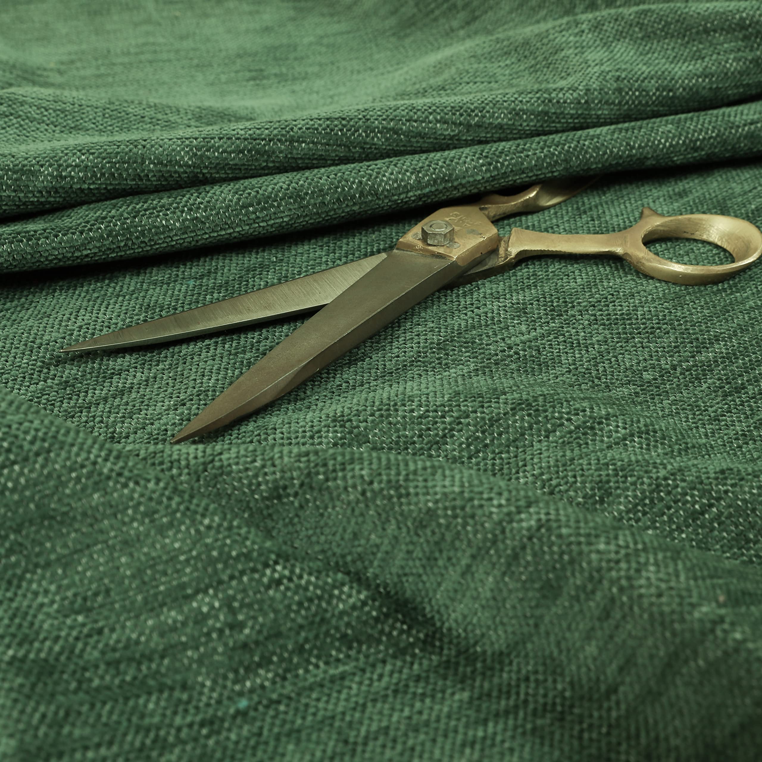 Redbrick Mill Fabrics Flame Retardant Soft Plush Chenille Material in Army Green Perfect for Sofas Curtains Upholstery Fabric (Per Metre)