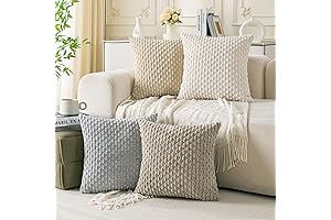 Elegant 4-Pack Corduroy Throw Pillow Covers for Modern Home Decor