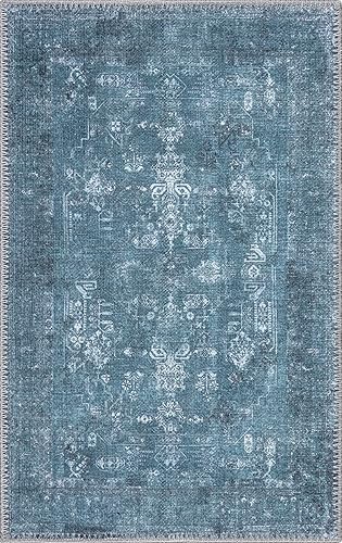RugOver Alfombra lavable a máquina, apta para mascotas y antideslizante, para interiores, cocina, baño, sala de estar, decoración del piso del hogar