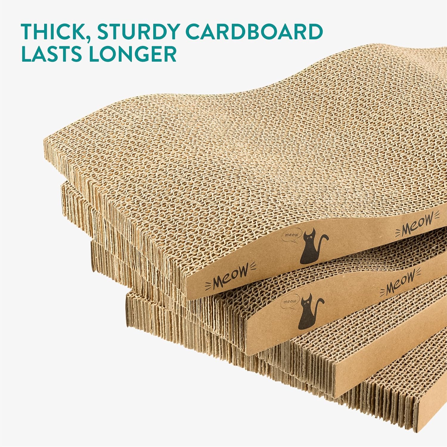 review Navaris Cardboard Cat Scratcher Set - Scratching Card Board Mat for Indoor Cats - 17.72