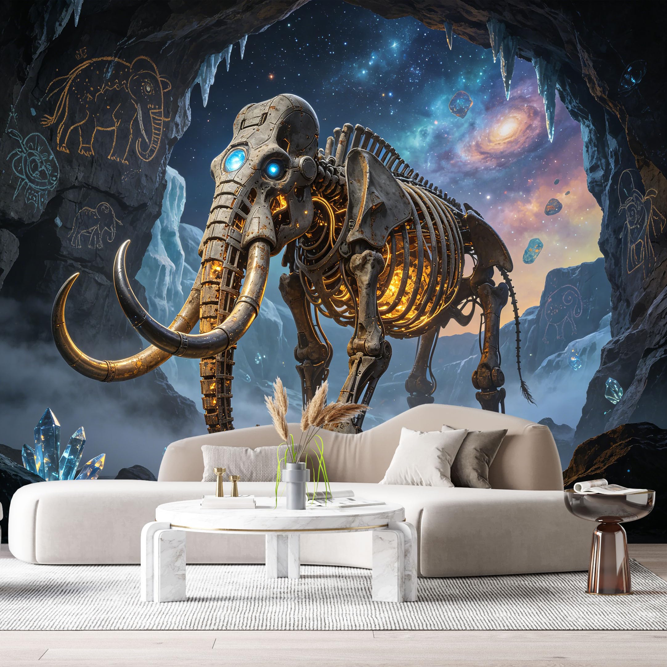 Custom Size Wall Mural Mechanical SciFi Robot Ancient Mech Futuristic Industrial Style SelfAdhesive Art Prints Removable Large Wallpaper Esports Room Game Room Tenant Room Studio