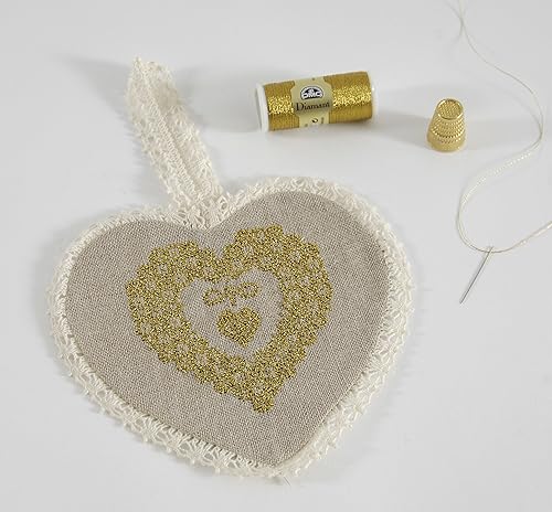 Miniatura 3 de DMC Diamant 010288 - Hilo metálico para costura, 38.2 yardas, color plateado oscuro