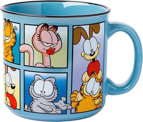 Silver Buffalo - Taza de cerámica de campamento de Garfield con personajes en cuadrícula, 20 onzas Bratz Drama Mama,Grupo Bratz,Care Bears
