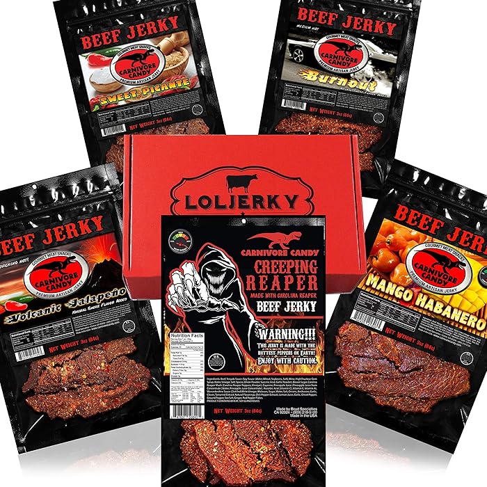 Buy LOLJerky Firebox Beef Jerky Sampler Box Carnivore Candy Creeping