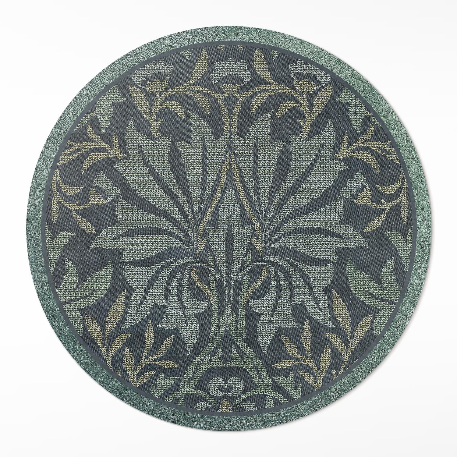 Tapis rond entretien facile en PVC pour protéger le parquet des rayures d'animaux