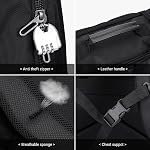 WITZMAN Travel Backpack for Men 40L Carry-on Luggage Bag USB Charging Port | Nylon Laptop Backpack Multi-pocket Fits 17 Inch, TSA Friendly Flight Approved, For Business Trip, Vacation, B686 Black