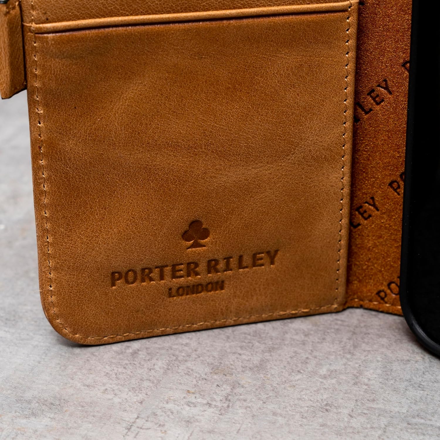 Porter Riley - Leather Case for Google Pixel 10/10 Pro. Premium Genuine Leather Stand Case/Wallet/Cover (Tan)