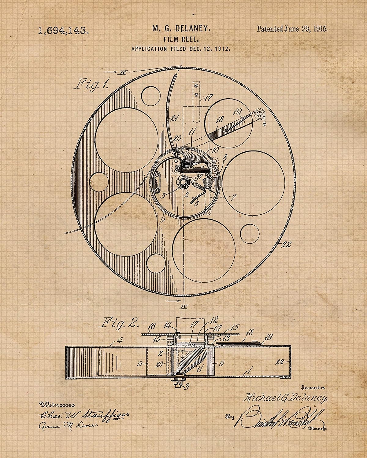 STARS BY NATURE Classic Video Filmmaking Production Equipment Patent Prints, 6 (8x10) Unframed Photos, Wall Arts Decor for Home Work Office Podcast Studio Garage Shop School College Student Teacher