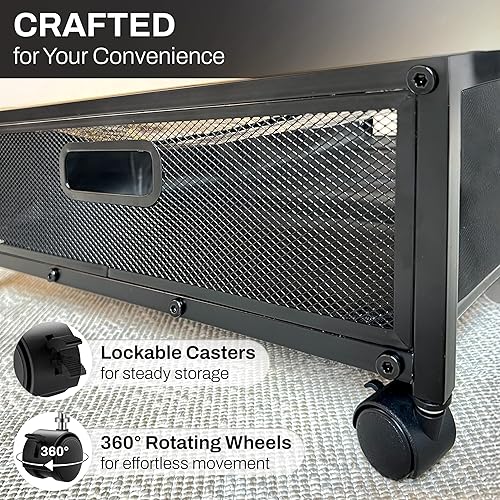 Miniatura 3 de Paquete de 2 contenedores de almacenamiento debajo de la cama con ruedas, cajones rodantes debajo de la cama para ropa, zapatos, juguetes y más,