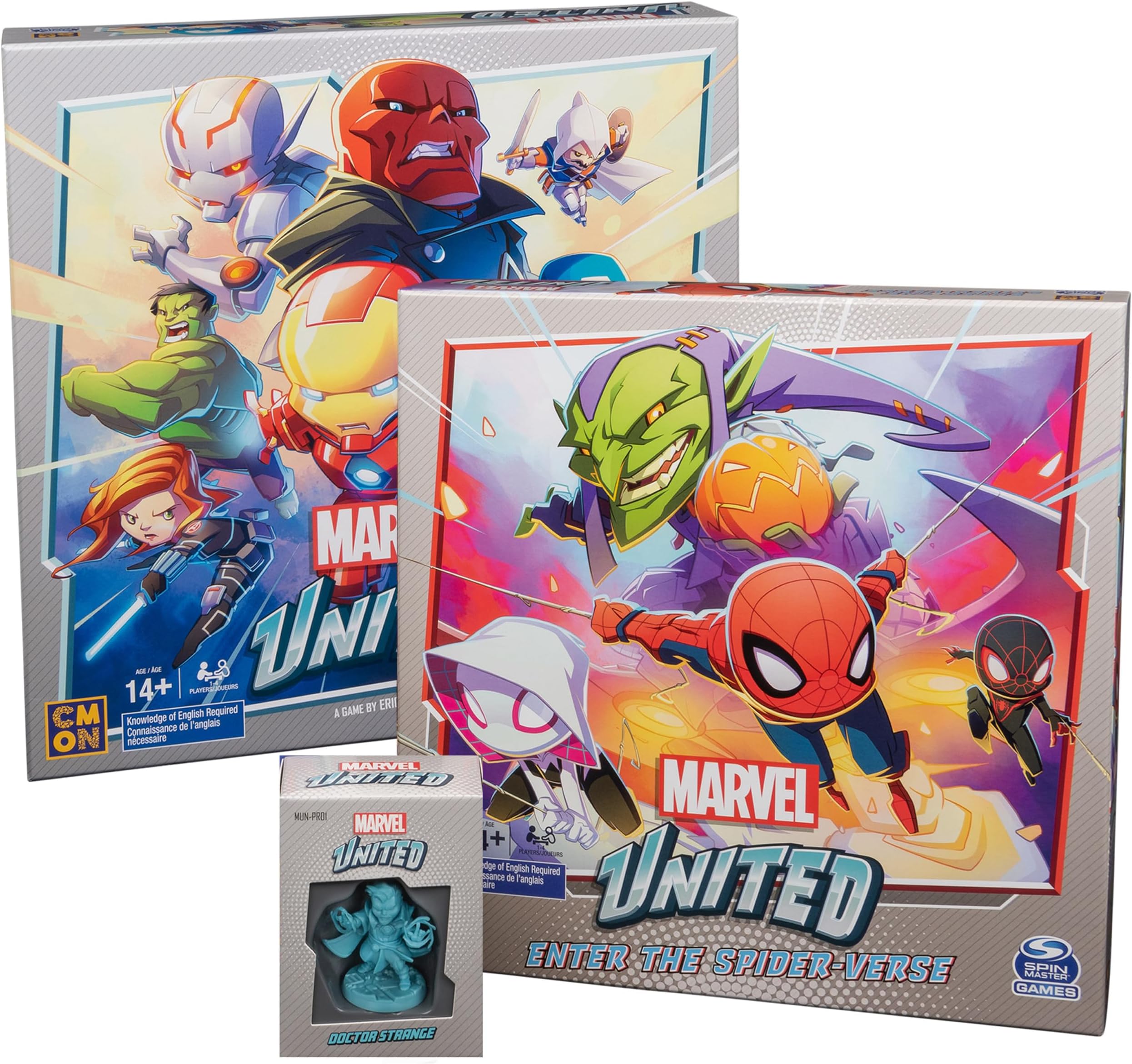 Spin Master Games Marvel United, Superhero Card Strategy Board Comic Bundle with Spiderman and Dr. Strange Expansion, for Adults & Kids Ages 14+ (Amazon Exclusive)