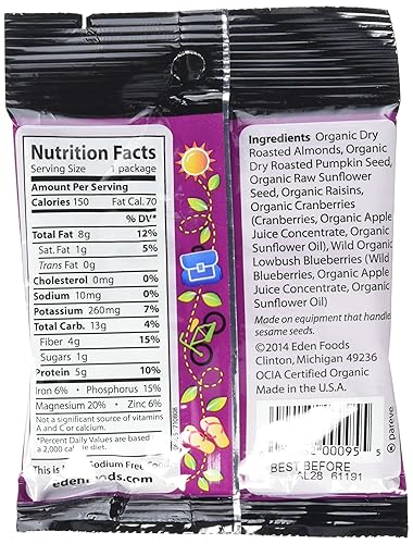Miniatura 2 de Eden Mezcla orgánica para aperitivos, bayas silvestres, 1 onza (paquete de 12)