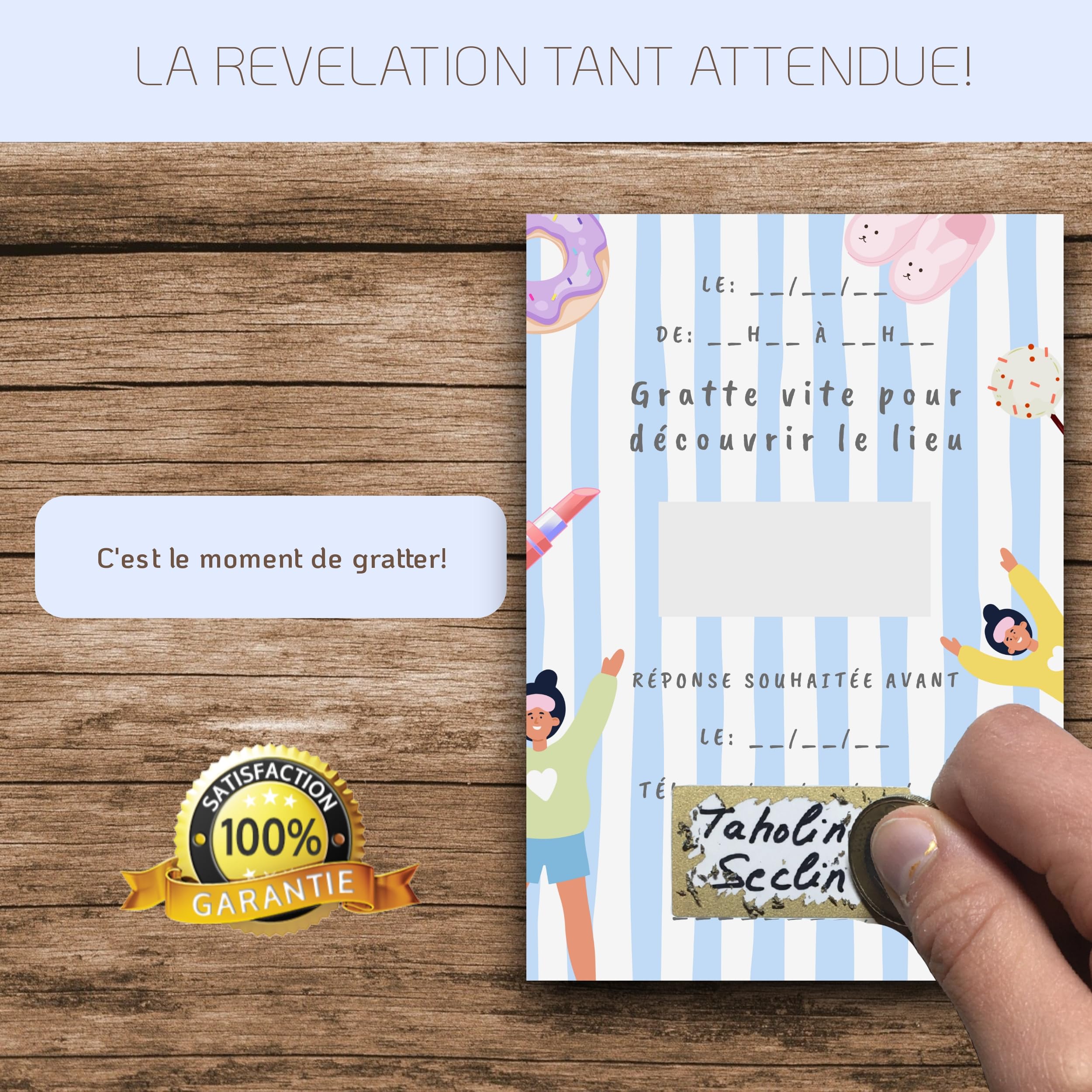 RXLITE Kit Invitations Anniversaire Thème Pyjama - 10 Cartes Premium + Stickers Dorés + Enveloppes - Anniversaire Enfant