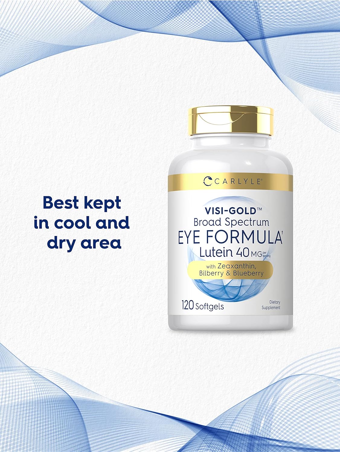 Carlyle Eye Health Supplement | 120 Softgels | with Lutein 40mg, Zeaxanthin, Bilberry and Blueberry | Broad Spectrum Eye Support Vitamins | Non-GMO, Gluten Free Formula - Image 3