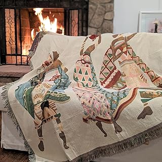 DaDa Bedding Elegant Dancing African Women Tapestry Throw Blanket - Fest...