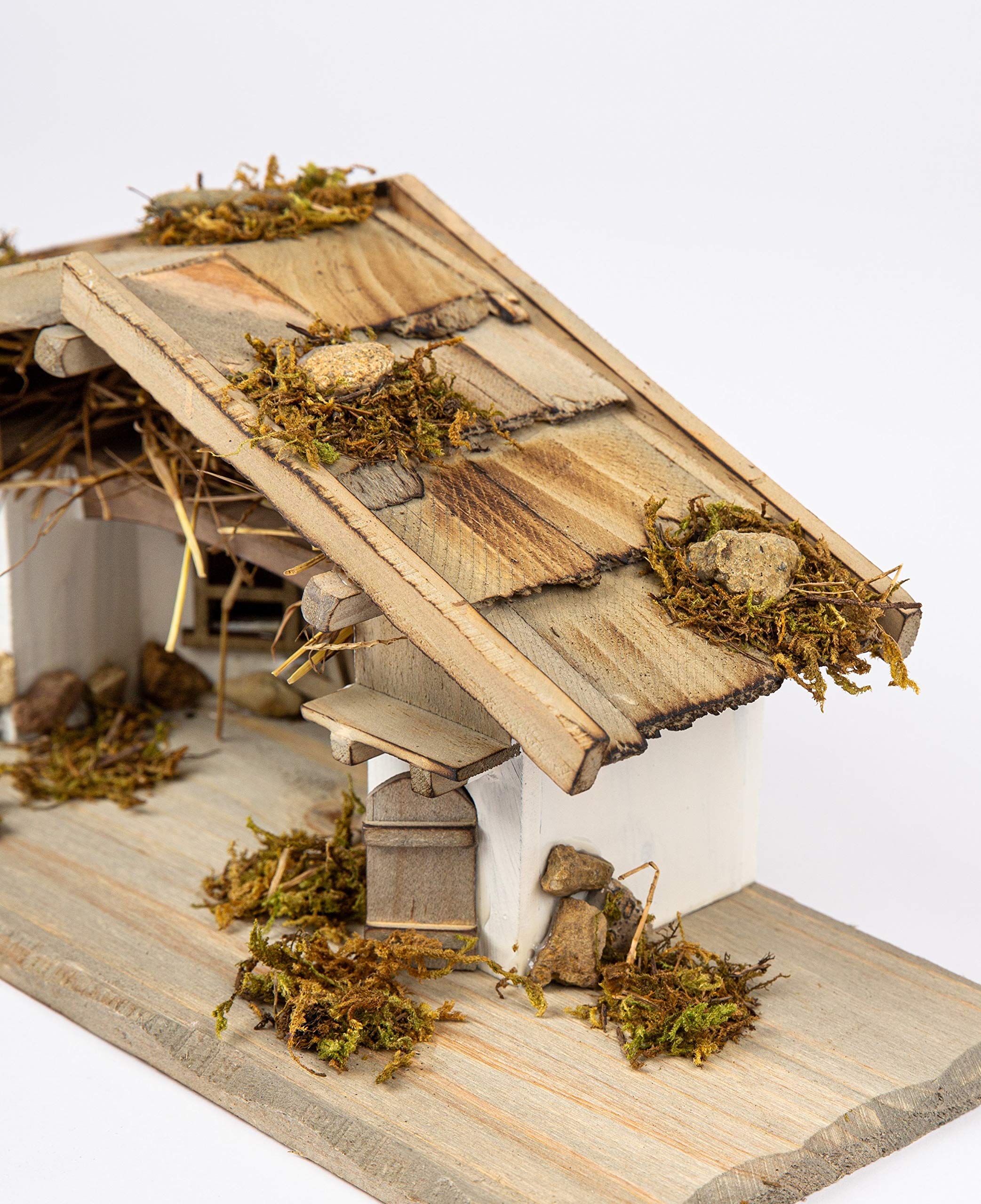 Weihnachtskrippe W20 aus Holz Krippe Weihnachtskrippen Stall Krippen
