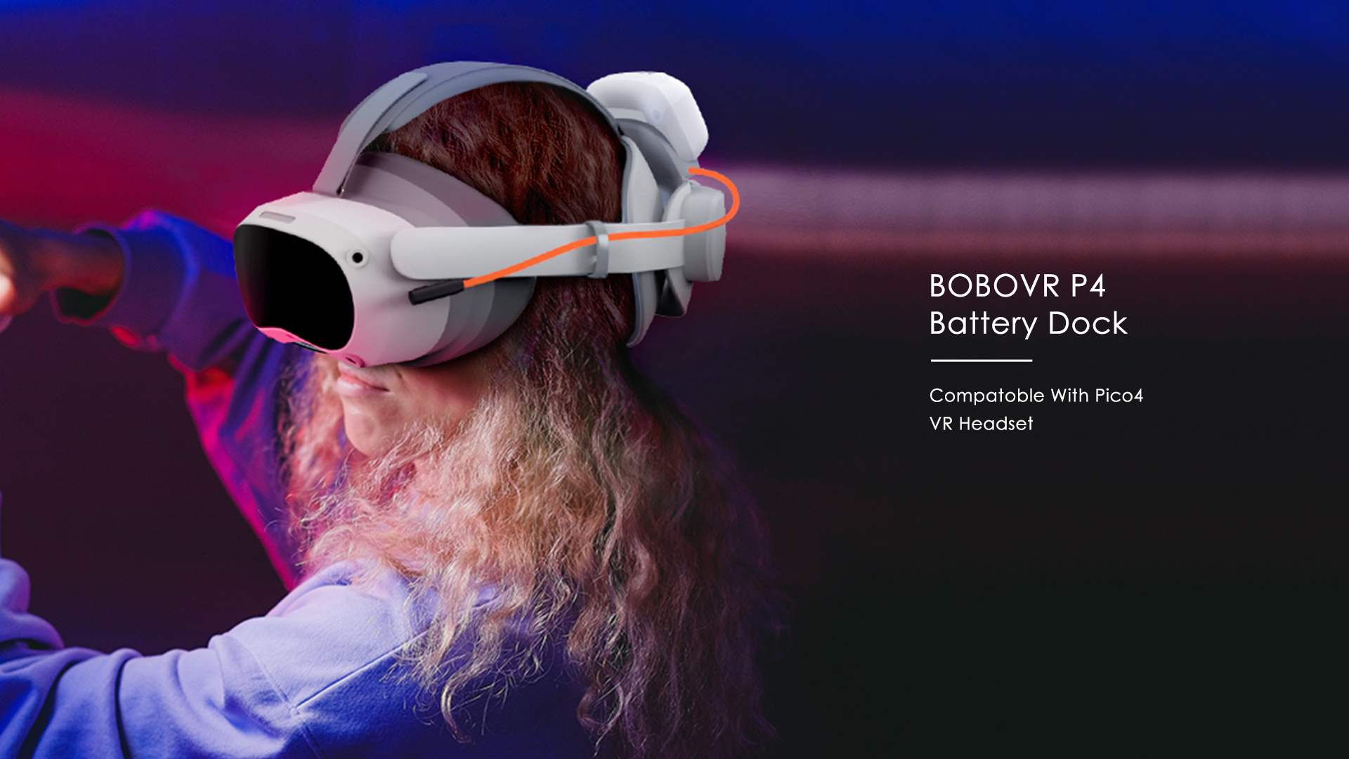 PICO4 VR 128GB 美品 BOBOVR BD2-P4 AMVRバンド付 BOBOVR P4 ヘッドストラップ ツインバッテリーコンボ - PICO 4 用