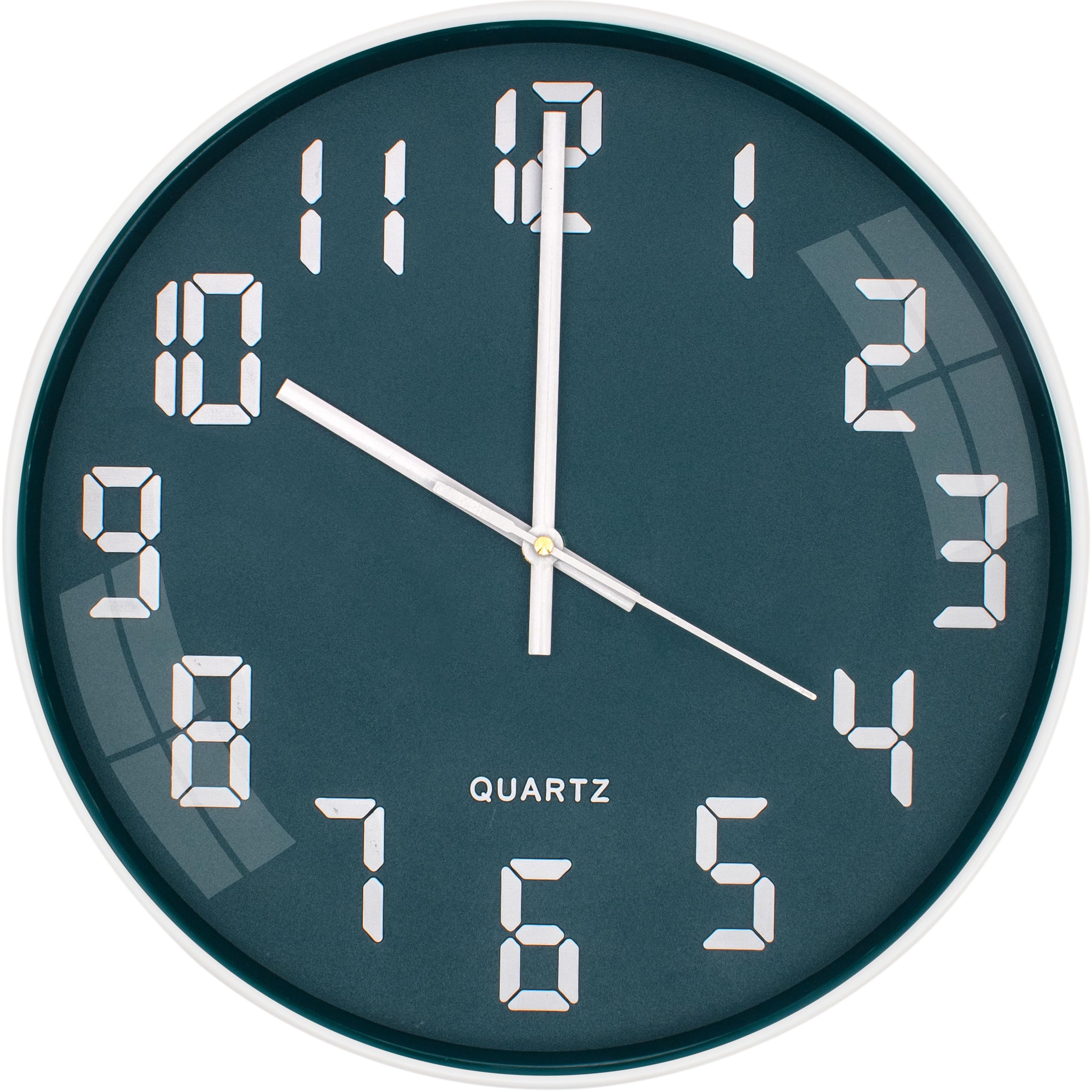 Rylan Wall Clock 12" Silent Quartz Decorative Latest Wall Clock Non-Ticking Classic Clock Battery Operated Round Easy to Read for Room/Home/Kitchen/Bedroom/Office/School* (B0CTTKFWQW) Amazon Price History, Amazon Price Tracker