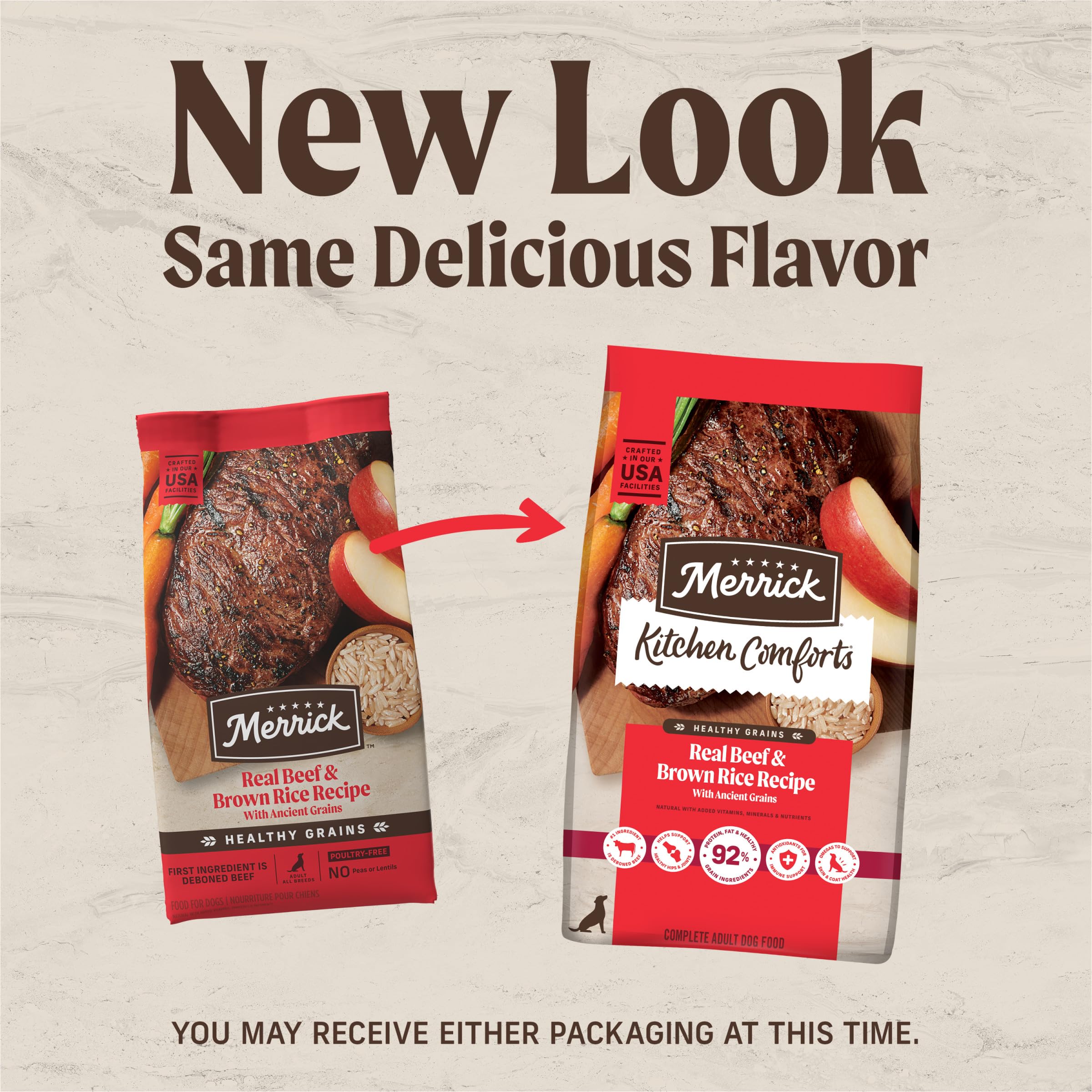 Merrick Classico Vera Carne + Piselli ricetta con Antica grani, 1,8 Kilogram